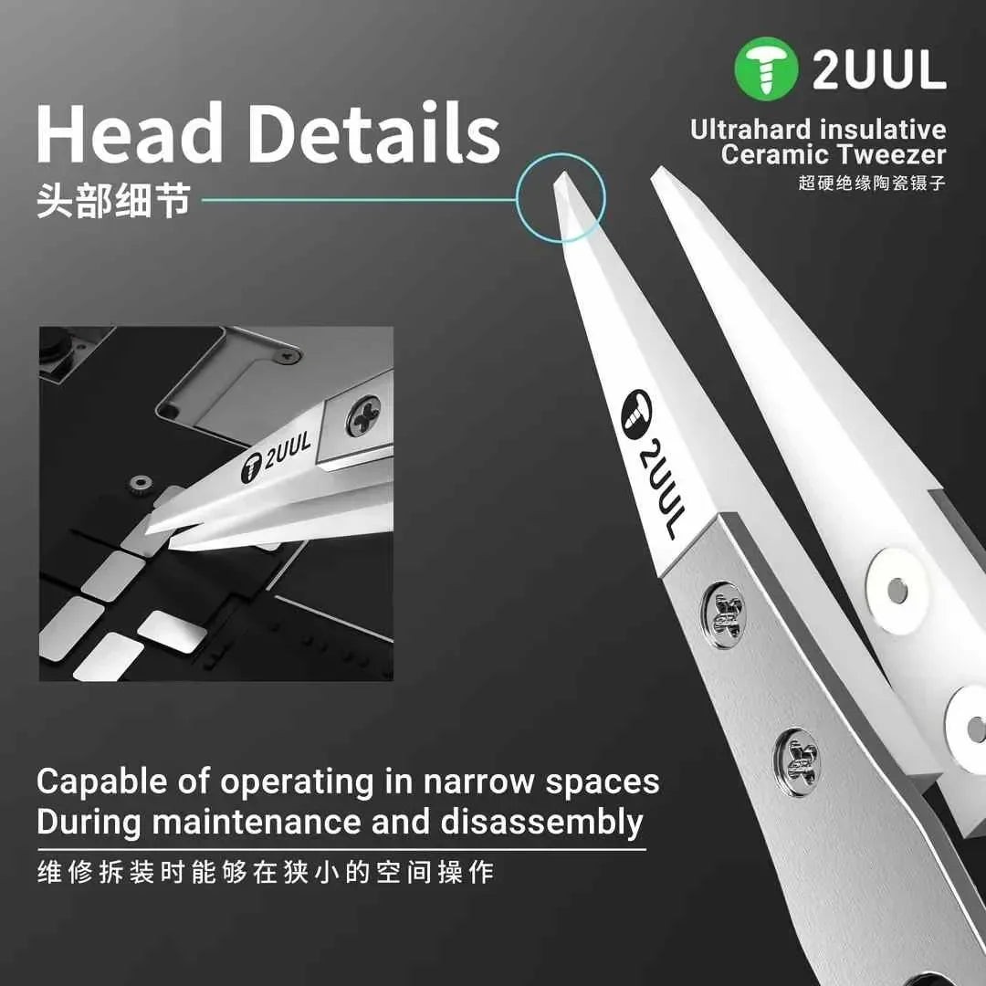 Ultrahard Insulative Ceramic Tweezer | Anti-Static Tweezers for PCB Repair