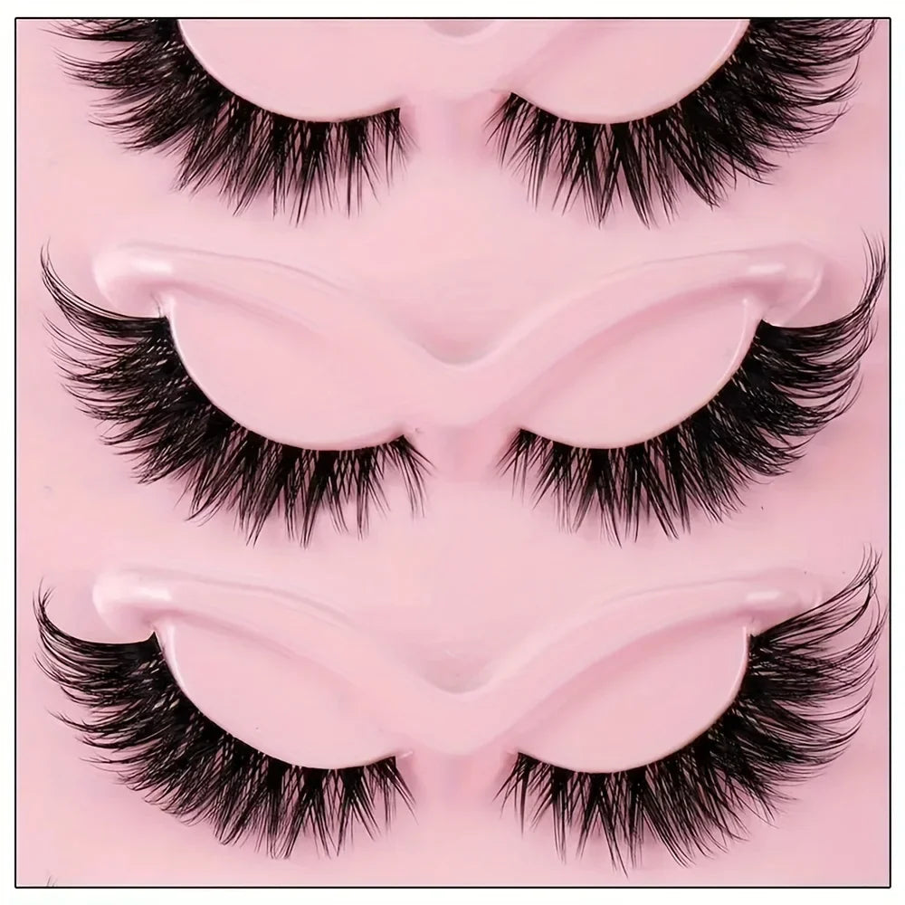 5 Pairs Cat Eye False Eyelashes | Hypoallergenic Natural Winged Lashes for Extended Eye Look