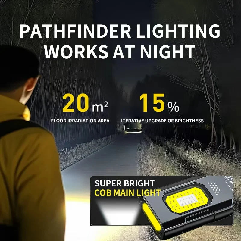 LED Keychain Flashlight Rechargeable 550LM | Portable Mini Torch with Magnet