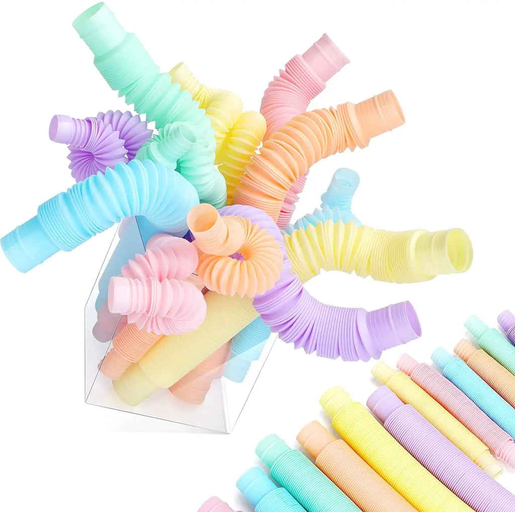 4 Pack Pop Tube Sensory Fidget Toy | Stress Relief for Kids and Adults