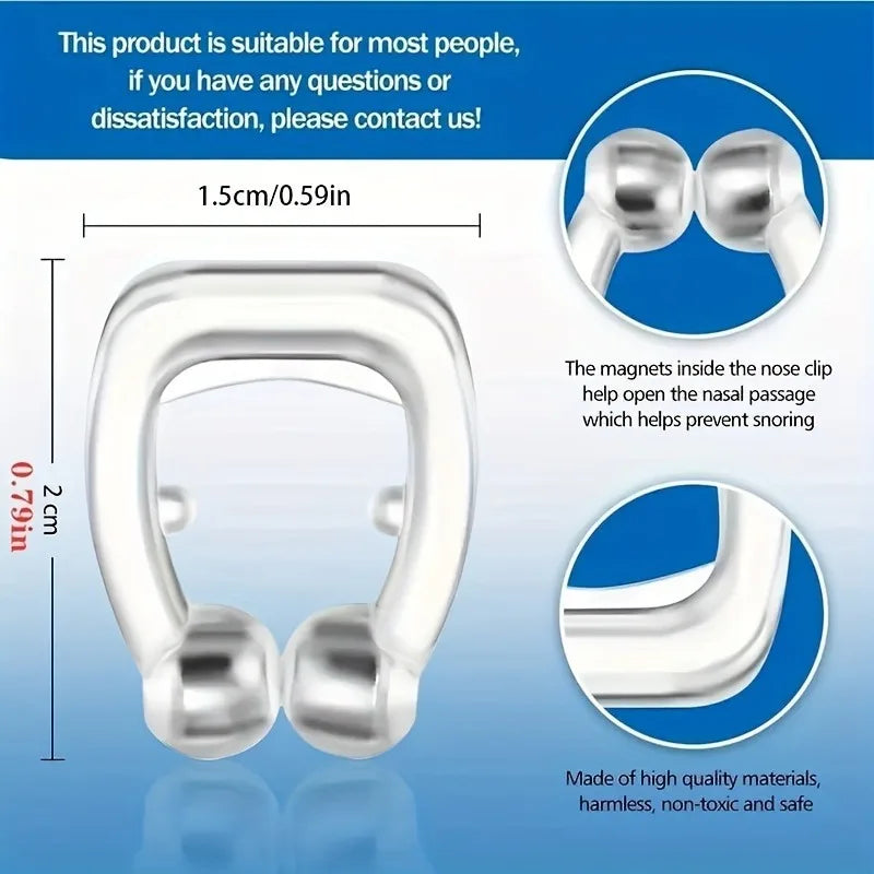 Magnetic Anti-Snoring Nose Clip | Non-Electric Sleep Aid for Quiet Breathing