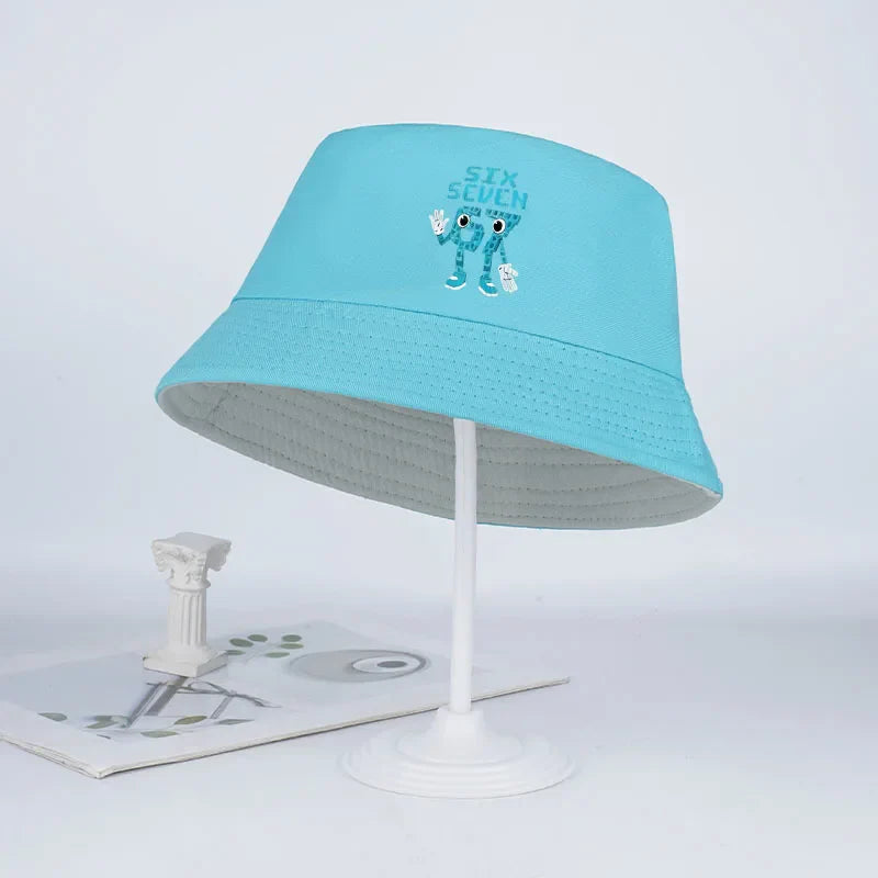 67 Cartoon Printed Kids Bucket Hat | Unisex Sun Hat for Outdoor Play