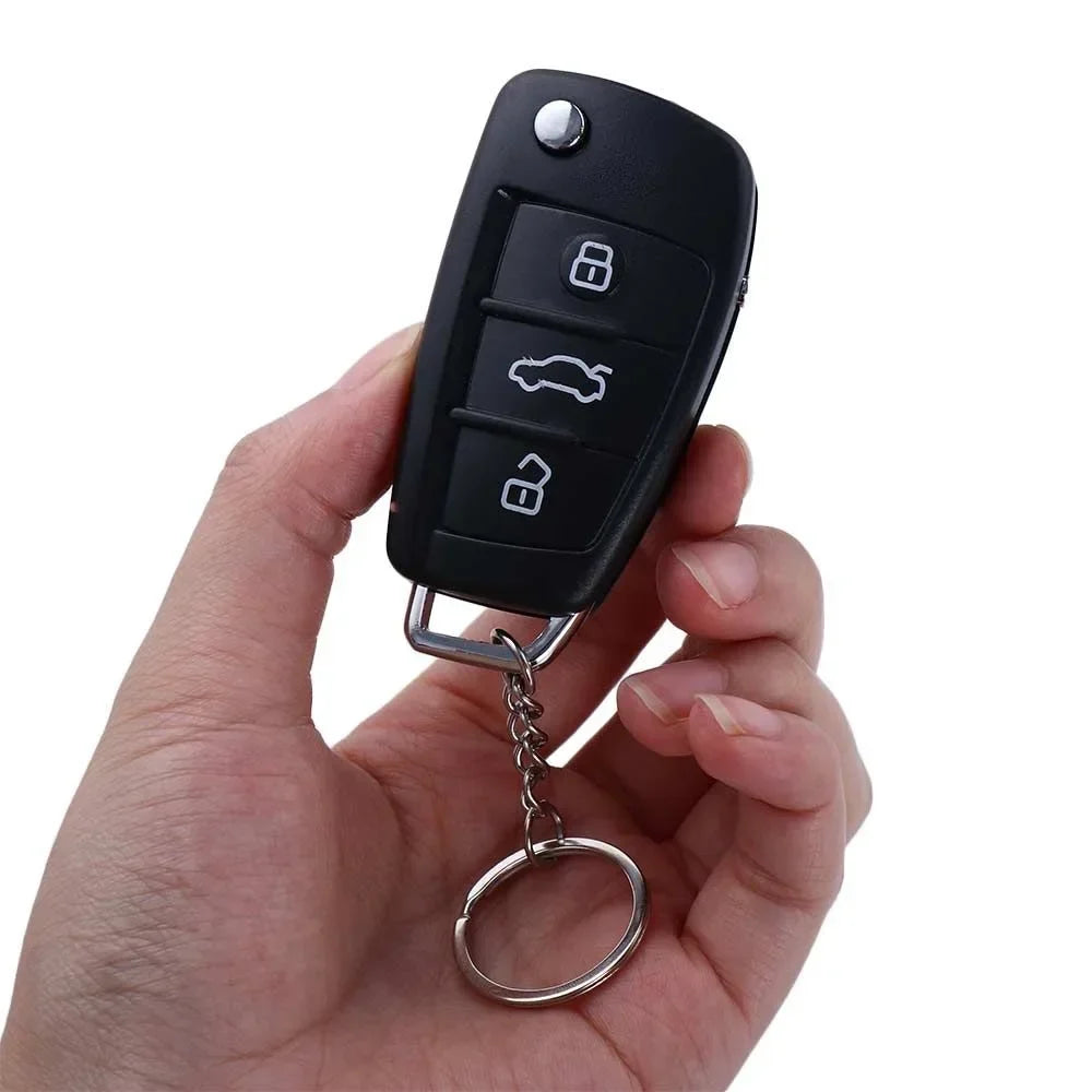 Black Electric Shock Car Key Prank Toy | Funny Trick Gag Gift for Kids and Adults