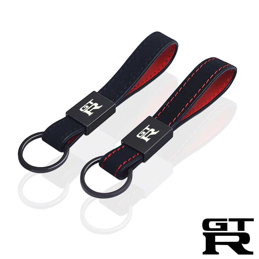 Nissan GT-R Keychain | Premium Leather Car Key Ring for R35 Enthusiasts