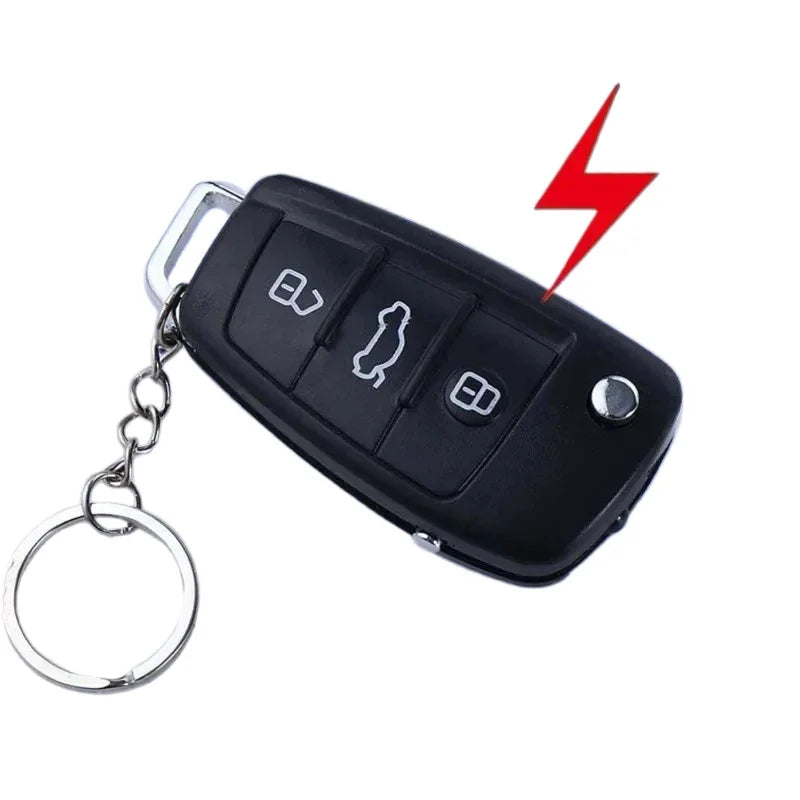 Black Electric Shock Car Key Prank Toy | Funny Trick Toy Keychain for Kids