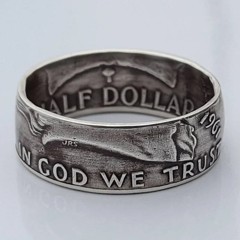 S925 Sterling Silver Vintage Embossed Ring | Men's Wedding Band