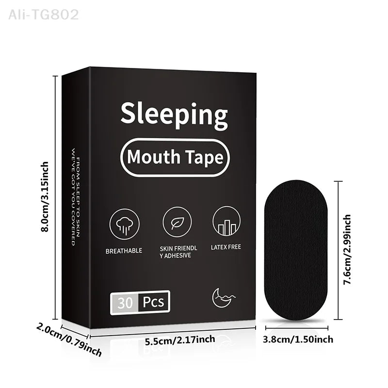 Snoring Relief Mouth Tape | 30 Hypoallergenic Strips for Better Sleep