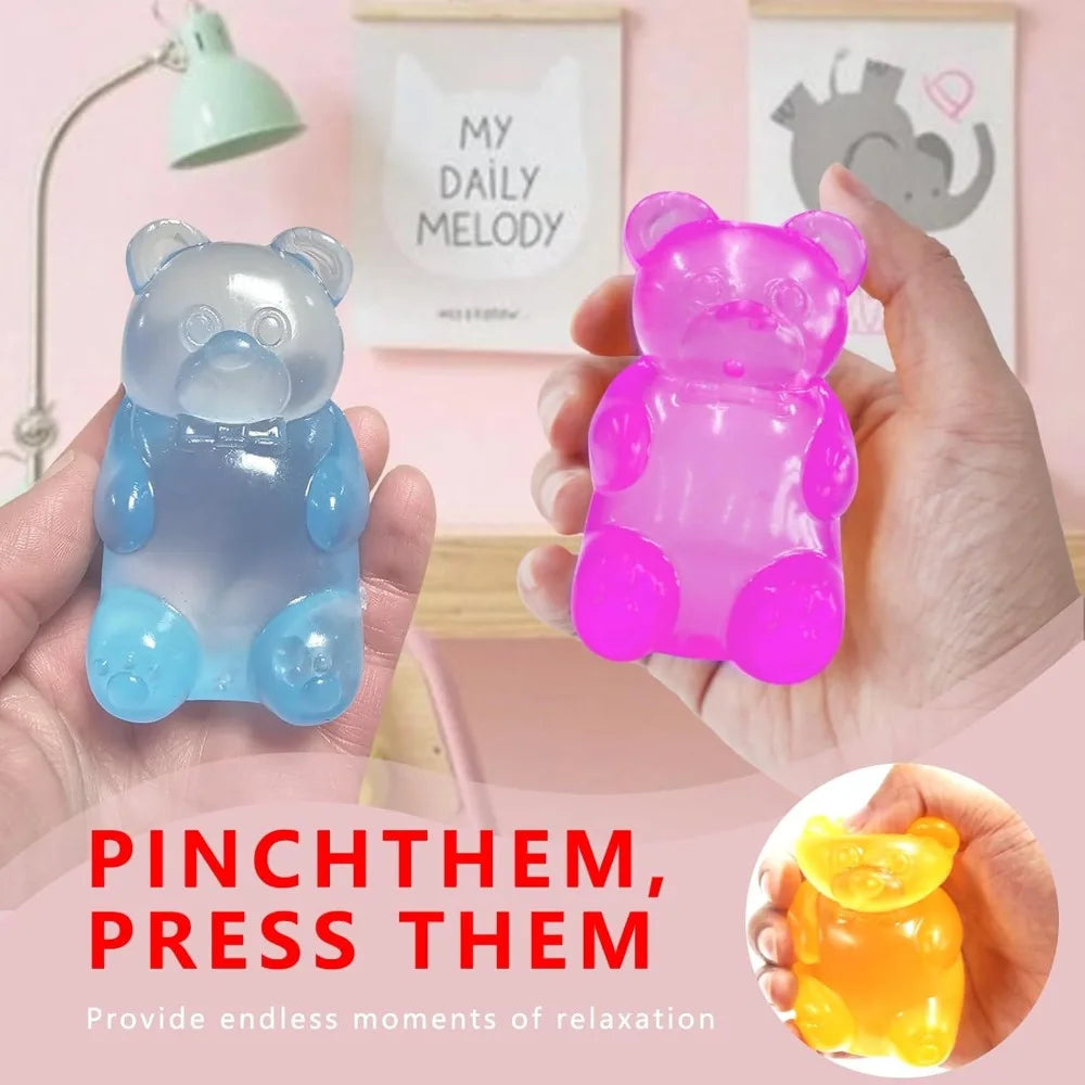 Squishy Mini Cute Bear Maltose Squeeze Toy | Stress Relief Fidget Sensory Toy for Kids and Adults