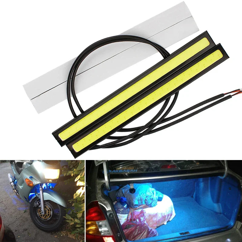 17cm Super Bright COB LED Fog Light Bulb | 12V 6500K Daytime Running Light Strip for Car