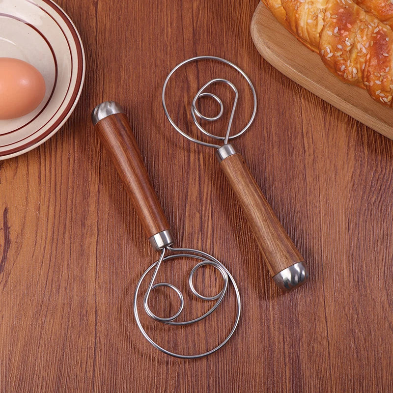 Danish Dough Whisk | Stainless Steel Mixing Rod for Baking