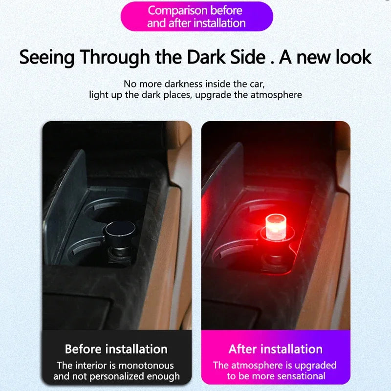USB Mini RGB Night Light | LED Ambient Decorative Lamp for Bedroom, Car, Office