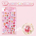 6-Style Japanese 3D Cute Stickers | Crystal Embossed Design for DIY Crafts