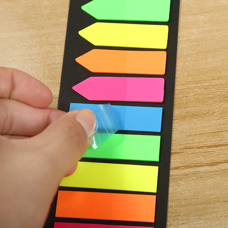 200 Sheets Fluorescent Self Adhesive Sticky Notes | Colorful Memo Pads for Study and Office