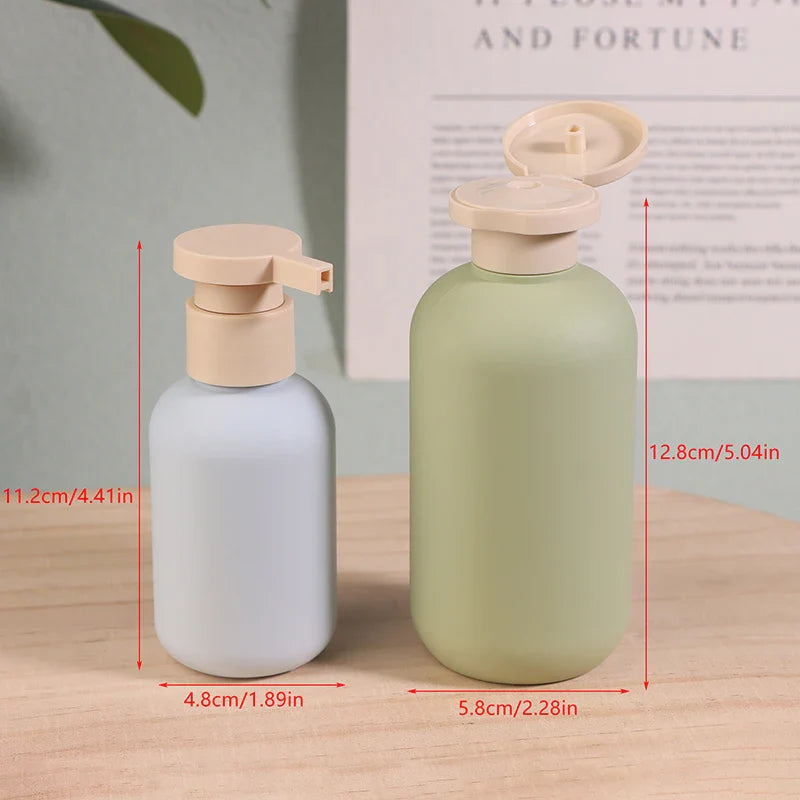 2Pcs Empty Plastic Pump Lotion Bottles | Travel Size Refillable Containers