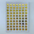 Gold Star Sticker Set for Teachers and Class Rewards | 10 Sheets of Five Pointed Star Stickers