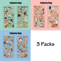 3Packs PET Cartoon Die-Cut Stickers | Fun Decorative Journal Sticker Set