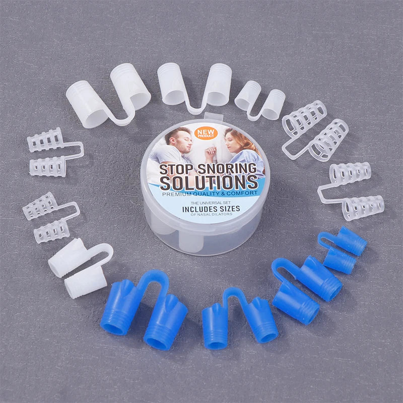 Silicone Anti Snore Nasal Dilators | Professional Sleeping Aid Nose Clips