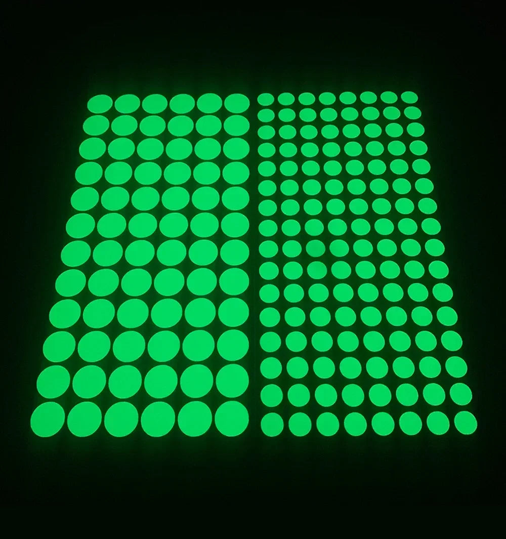 Glow in the Dark Wall Stickers | Luminous Dots Decals for Kids Room