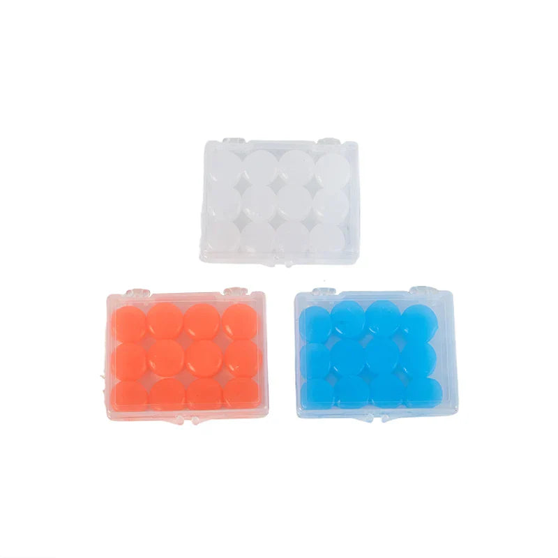 12Pcs Silicone Sleeping Ear Plugs | Moldable Noise Reduction Earplugs for Sleep and Snoring