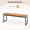 Set of 2 Patio Dining Bench for 2-3 Person Indoor Outdoor