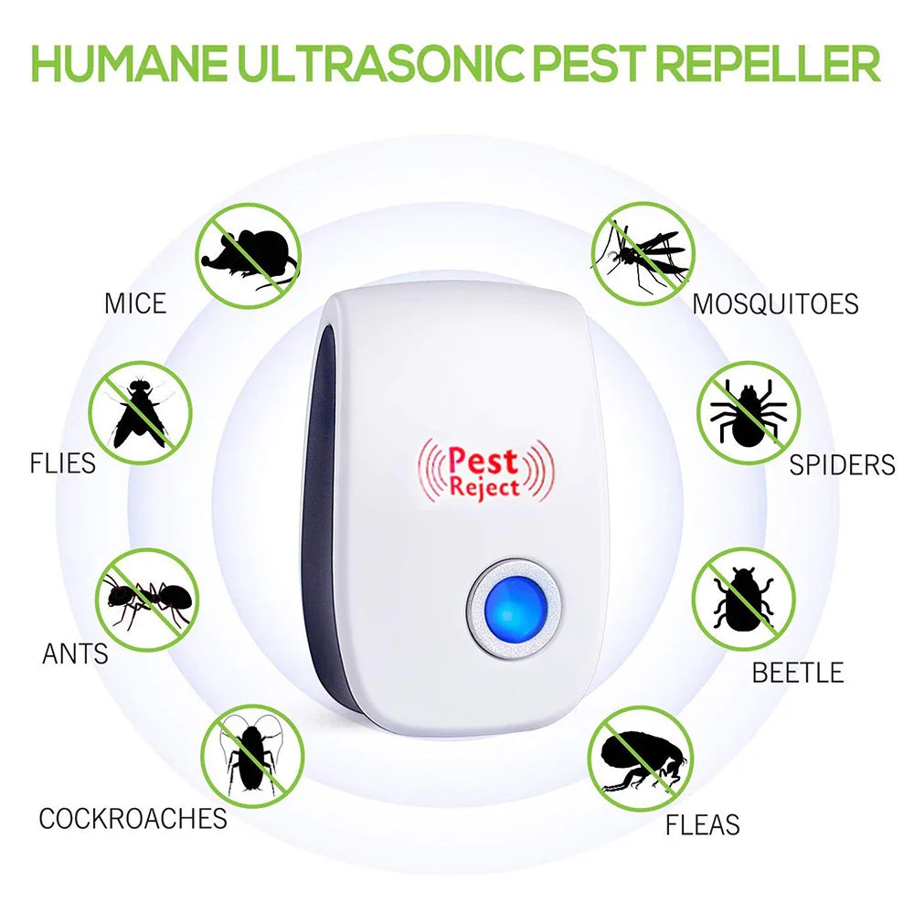 Ultrasonic Pest Repeller | 6-in-1 Household Electronic Rodent and Insect Repellent