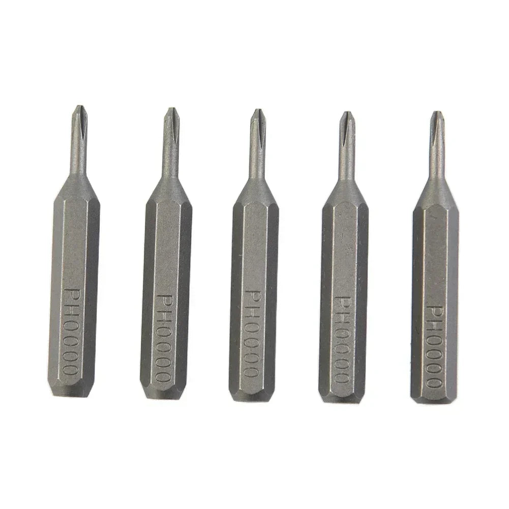 5pcs Cross Screwdriver Bit Set Magnetic Phillips Bits PH0000 to PH2 | 4mm Hex Shank Precision Hand Tools