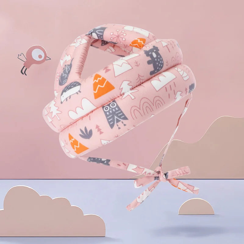 Baby Anti-Fall Hat | Toddler Protective Head Cap with Cute Cartoon Design