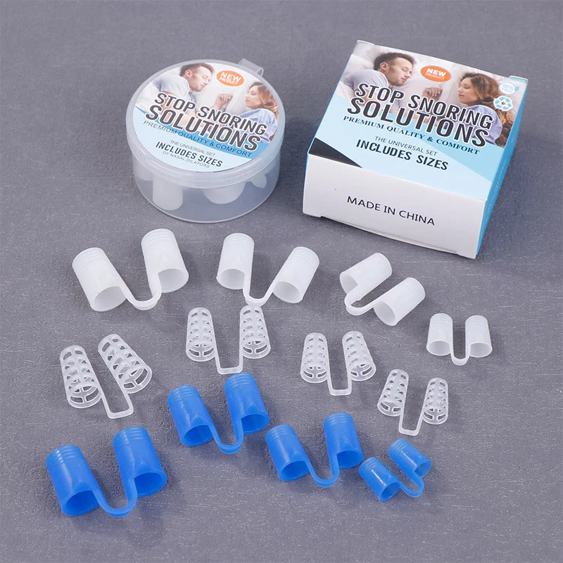 Silicone Anti-Snore Nasal Dilators 4/8Pcs Set | Snoring Nose Clip for Better Sleep