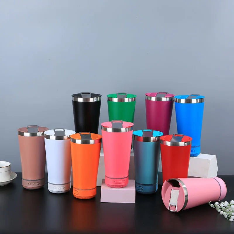 16oz Vacuum Insulated Bluetooth Speaker Beer Cup Tumbler | Stainless Steel Mug Gift