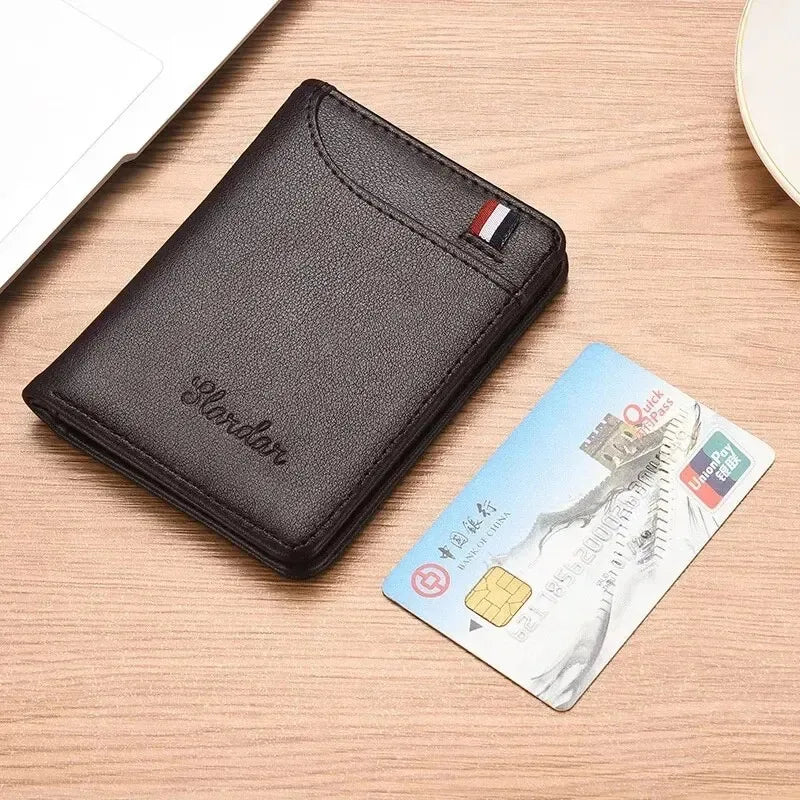Ultra Thin Vertical Wallet for Men | Minimalist Soft Card Holder