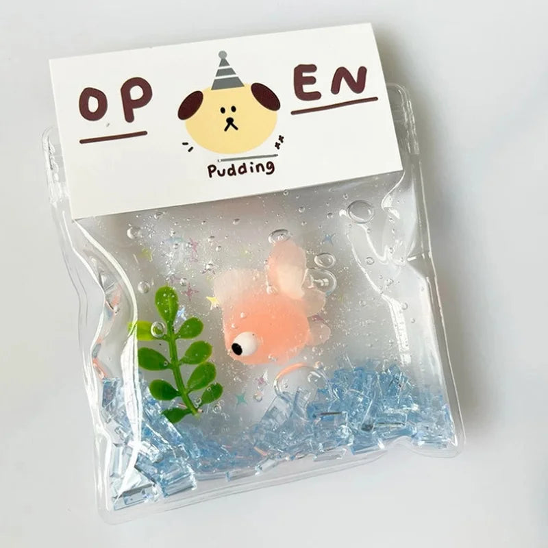 Ultra Soft Squeeze Toy Little Goldfish | Stress Relief Bubble Blowing Fun