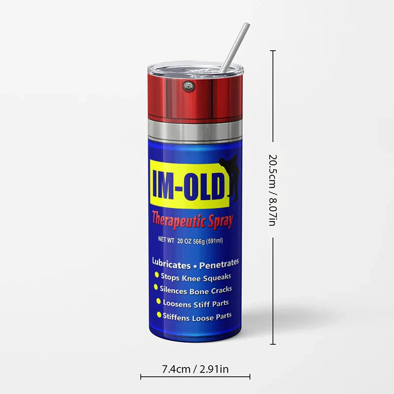 WD40 Dirty Pattern Thermos Cup | 20oz Insulated Stainless Steel Tumbler with Lid