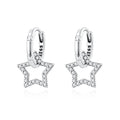 925 Sterling Silver Cherry Butterfly Shining Zircon Stud Earrings | Women's Holiday Charm Jewelry