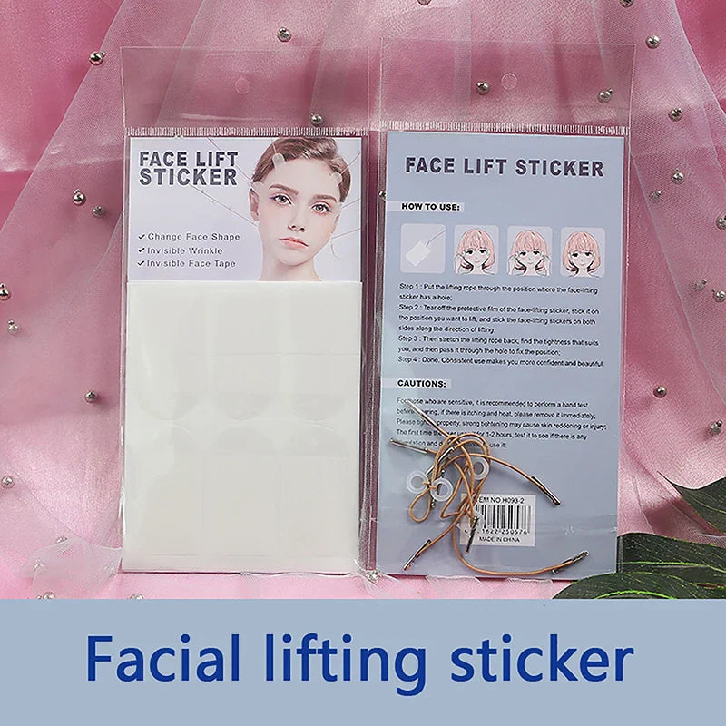 Invisible Thin Face Stickers V-Shape Lifting Tape | Instant Facial Lift for Jawline, Eyes, and Neck