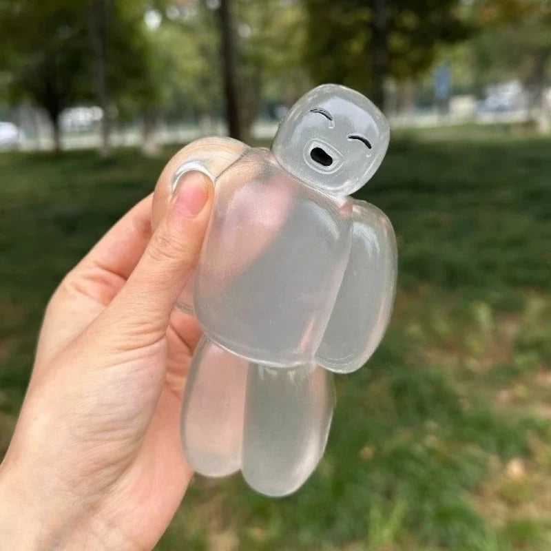 Transparent Jelly Robot Squishy Toy | Soft Slow Rebound Stress Relief Fidget