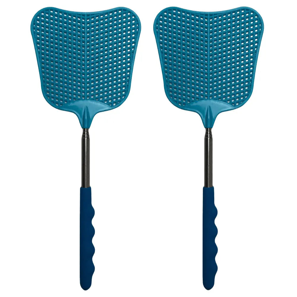 2Pcs Telescopic Fly Swatters with Anti-Slip Handle | Retractable Bug Killer Tools