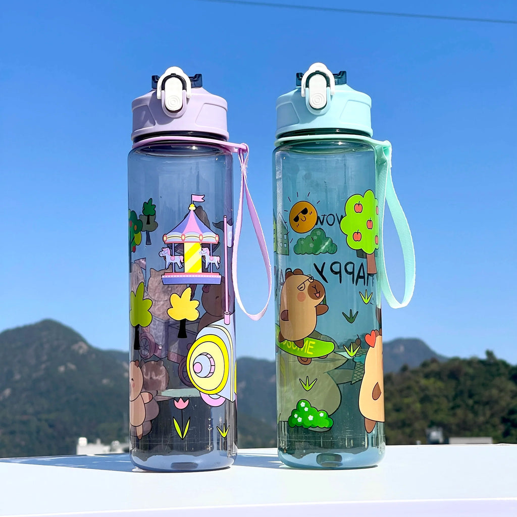Kapibala Straw Cup | Large Capacity 800ml Sports Water Bottle