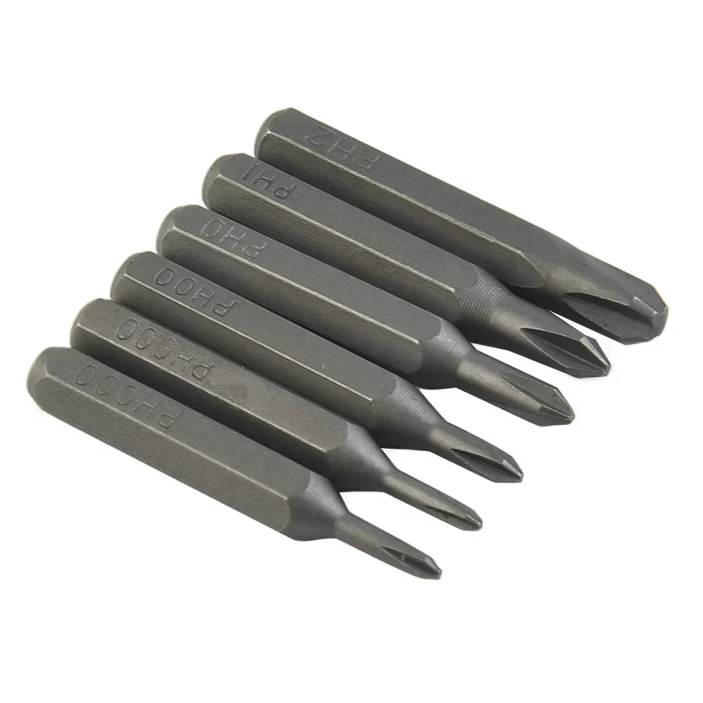 5pcs Cross Screwdriver Bit Set Magnetic Phillips Bits PH0000 to PH2 | 4mm Hex Shank Precision Hand Tools