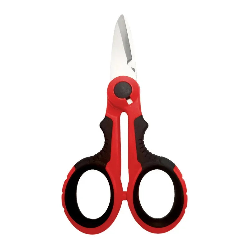 Professional Electrician Scissors | Heavy Duty Wire Stripping Shears with Non-Slip Handle