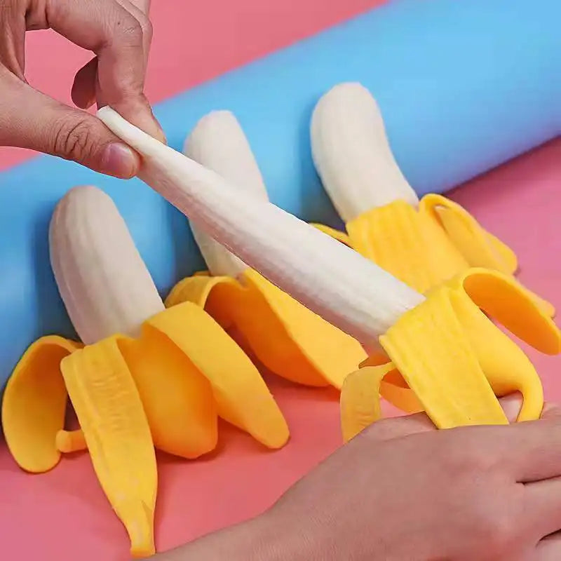 Banana Stress Ball | Cute Fruit Squishy Fidget Toy for Anxiety Relief