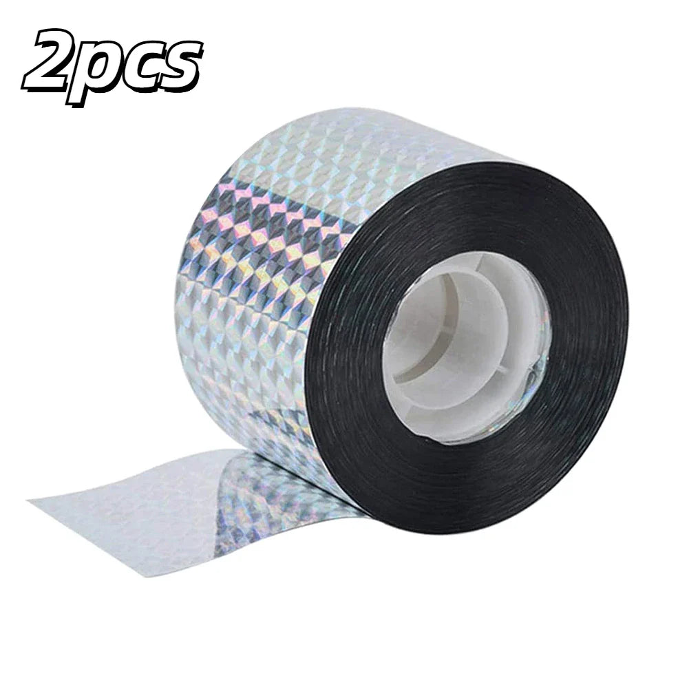 2 Rolls Bird Scare Reflective Tape | Double Sided Visual Deterrent