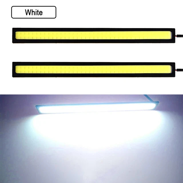 17cm Super Bright COB LED Fog Light Bulb | 12V 6500K Daytime Running Light Strip for Car