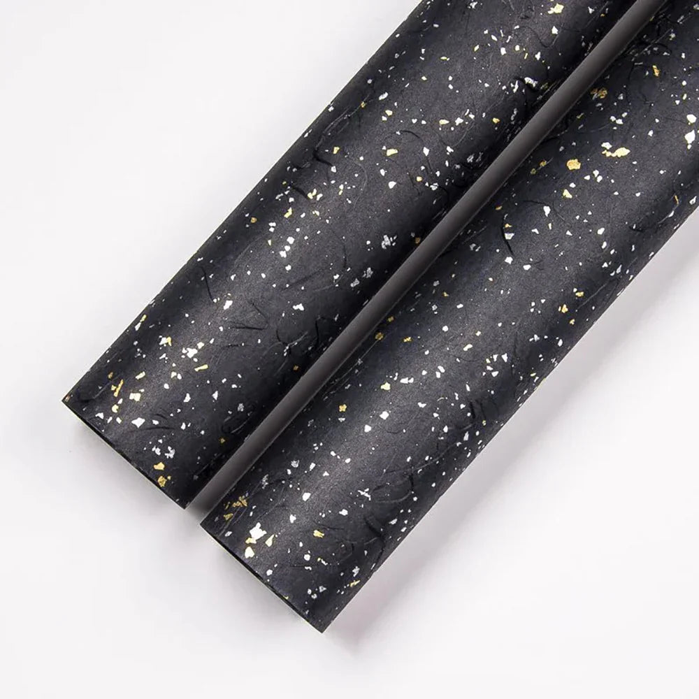 23.6 Floral Wrapping Paper Set | DIY Bouquet Wrap with Gold and Silver Accents