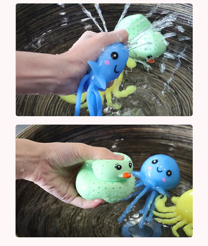 Squeeze Stress Relief Toys | Crab Duck Whale Octopus Bath Toys