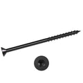 1/4 x 1 3/4 Simpson Flat Head Titen Turbo™ Concrete and Masonry Screw Anchor Zinc Plated w/ Ceramic Coat Black (T25 6-Lobe) - Box (100)