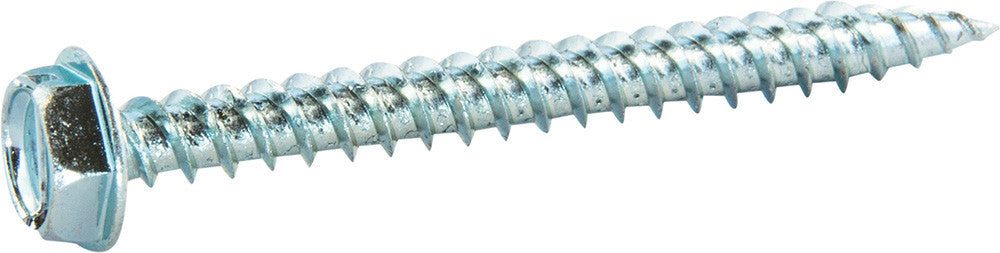 10 x 3/4 Slotted Hex Washer Self Piercing Screw Zinc Plated (5/16 drive)
