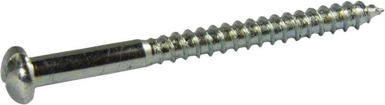 10 x 1 1/4 Slotted Round Head Wood Screw Zinc Plated