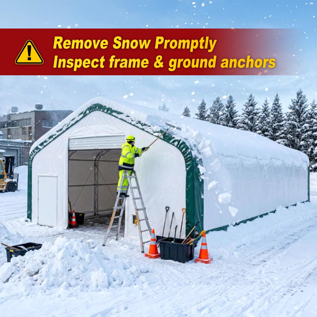 W40'xL64'xH23' Double Truss Storage Shelter