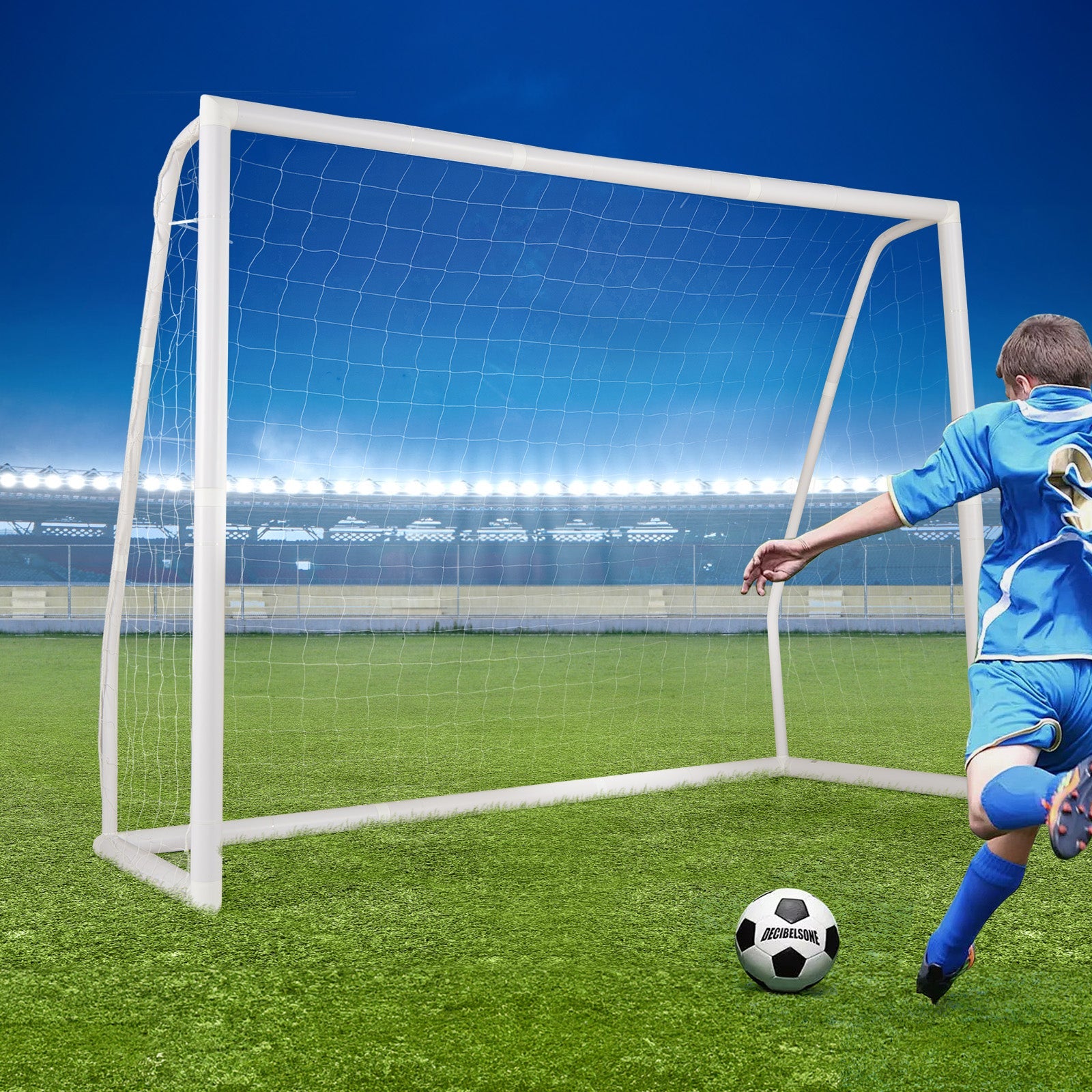 8' x 6' Soccer Goal with Ground Stakes and Soccer Cones