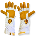 Sting Stopper Heavy Duty Goat Skin Beekeeping Gloves - Beekeeper White